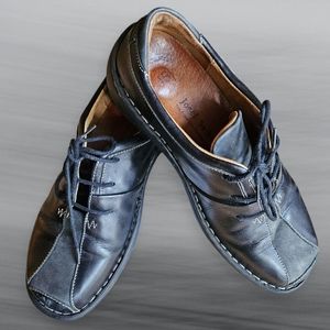 Josef Seibel Black Leather Loafer EU Size 38 US Size 7.5